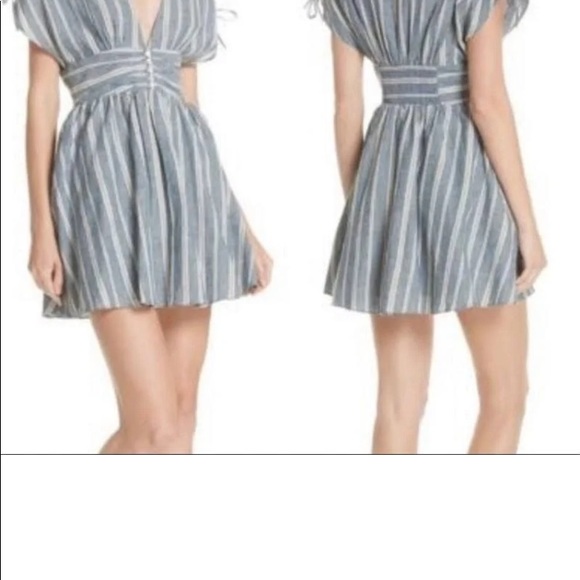 FREE PEOPLE Roll the Dice Stripes Minidress EUC, XS but fits up to size 6 - Picture 2 of 7